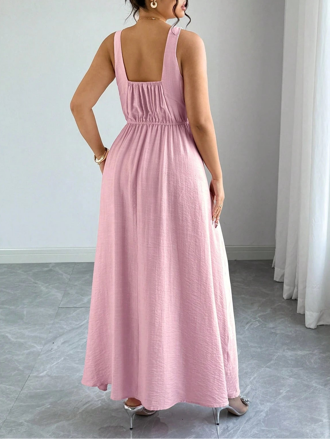SHEIN maxi ruha, rózsaszín