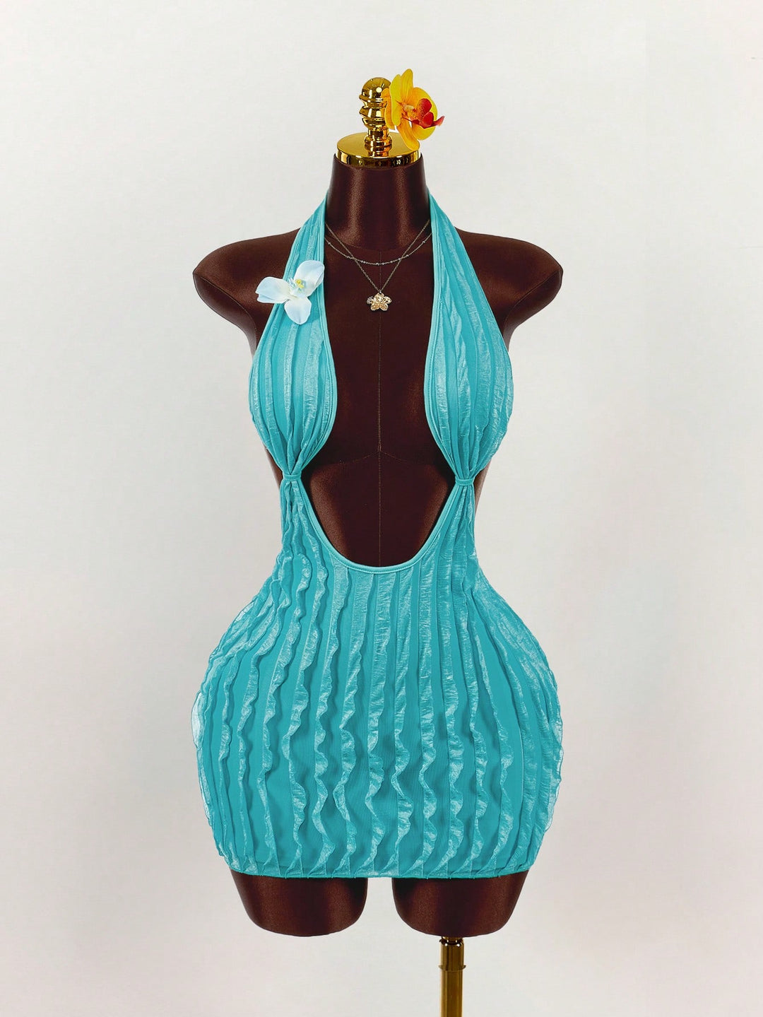 SHEIN mini ruha, türkizkék
