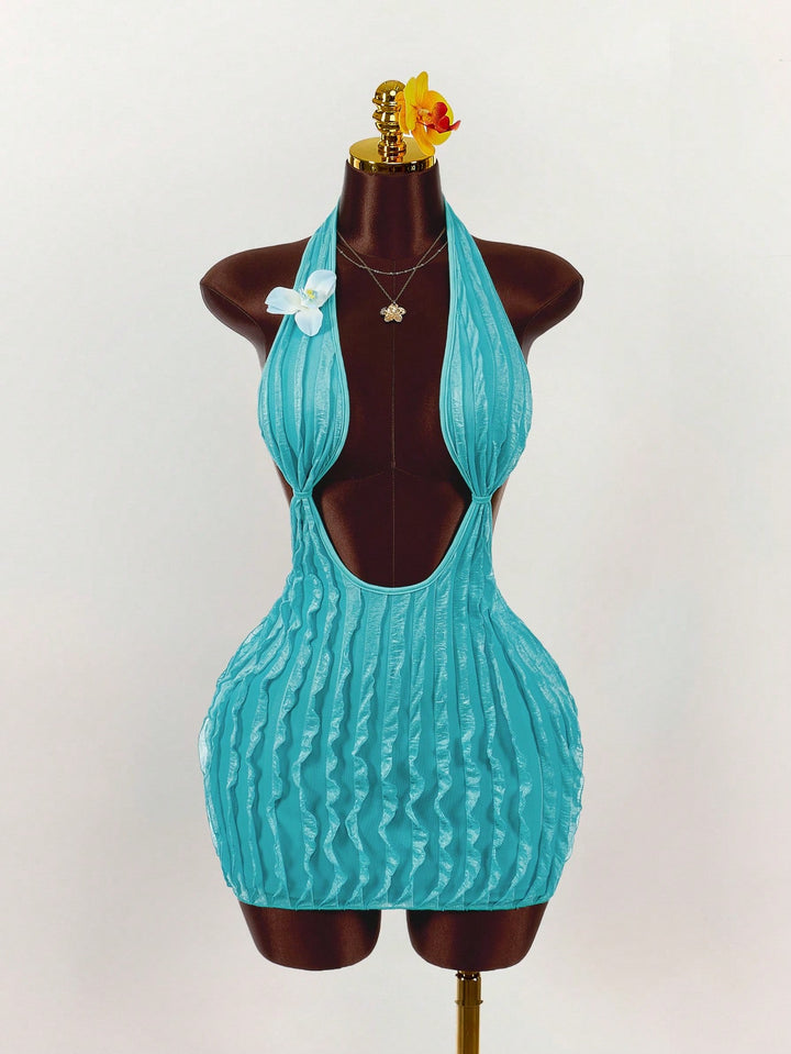 SHEIN mini ruha, türkizkék
