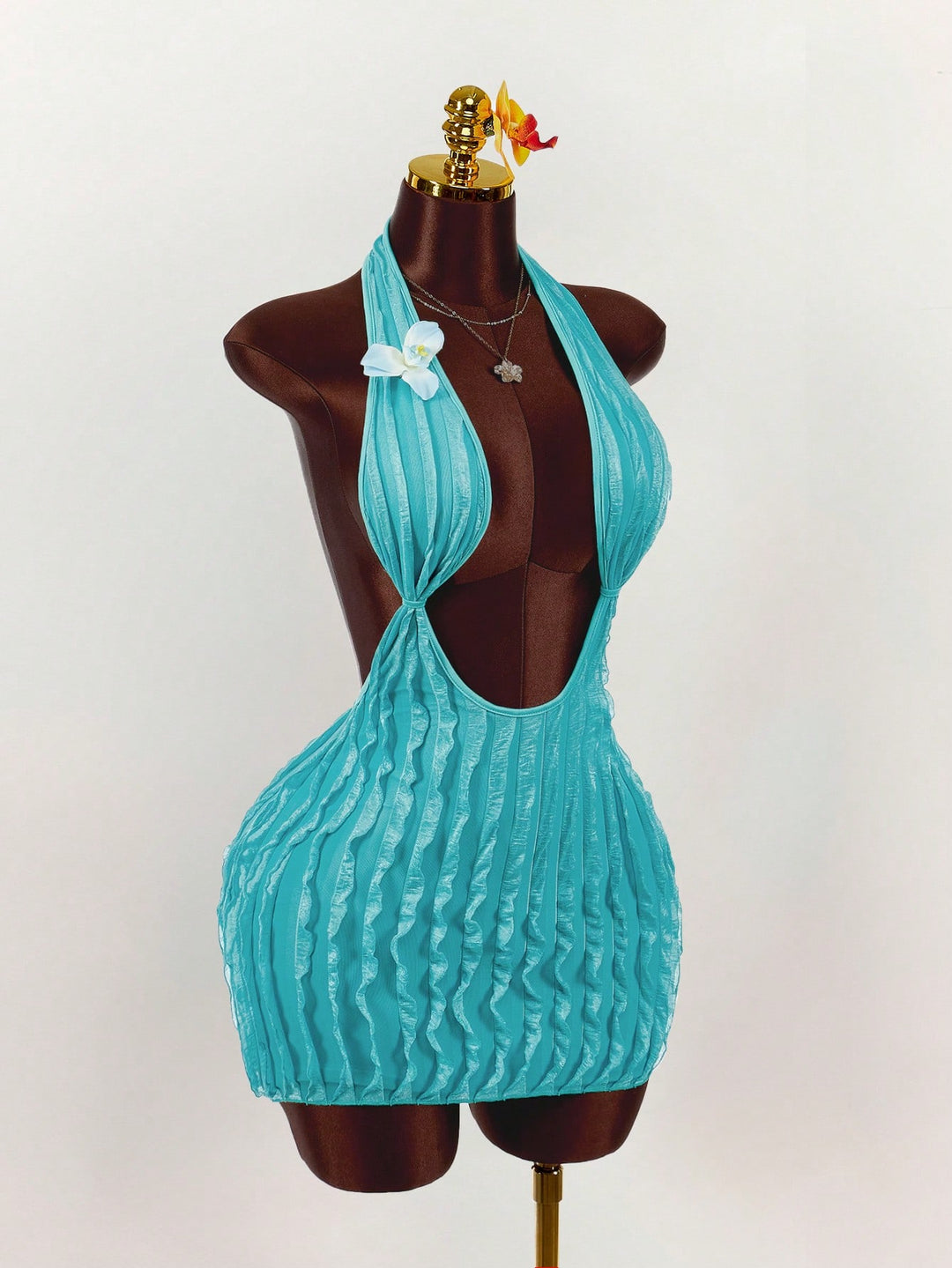 SHEIN mini ruha, türkizkék