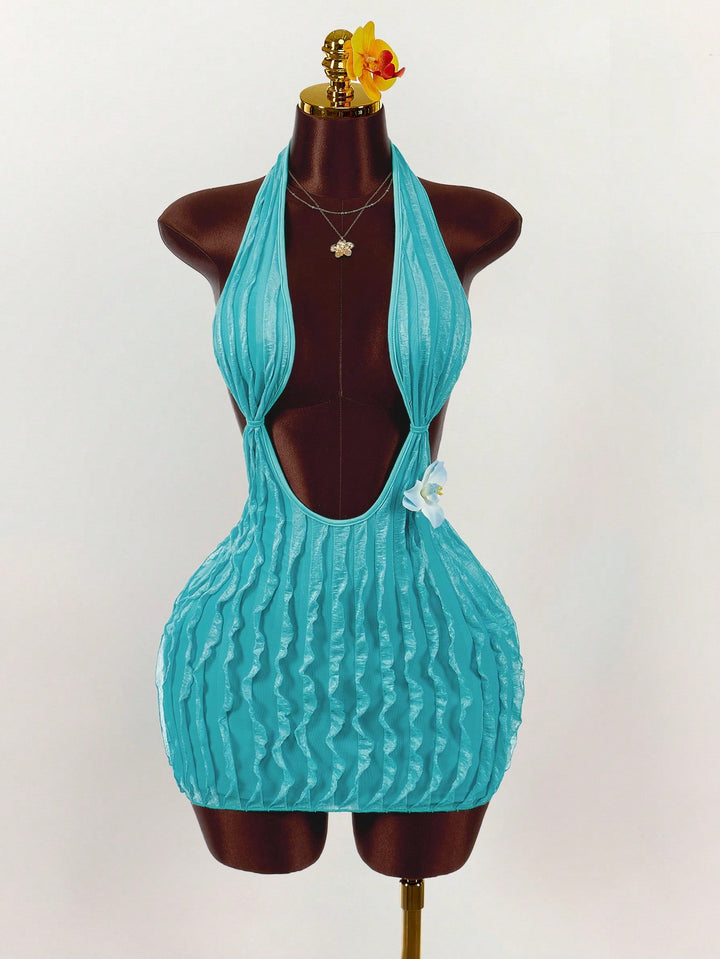 SHEIN mini ruha, türkizkék