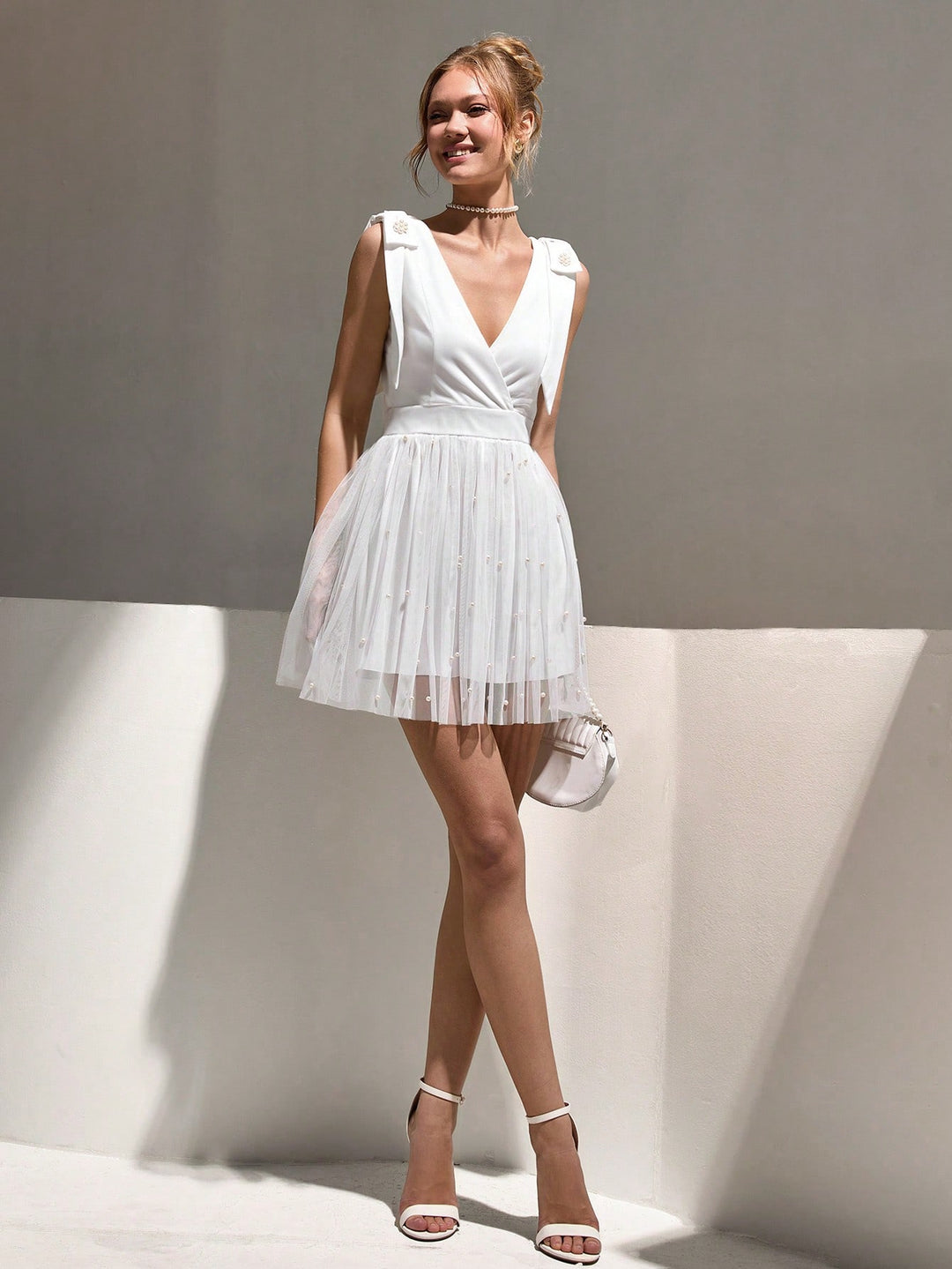 Rochie scurtă SHEIN, alb