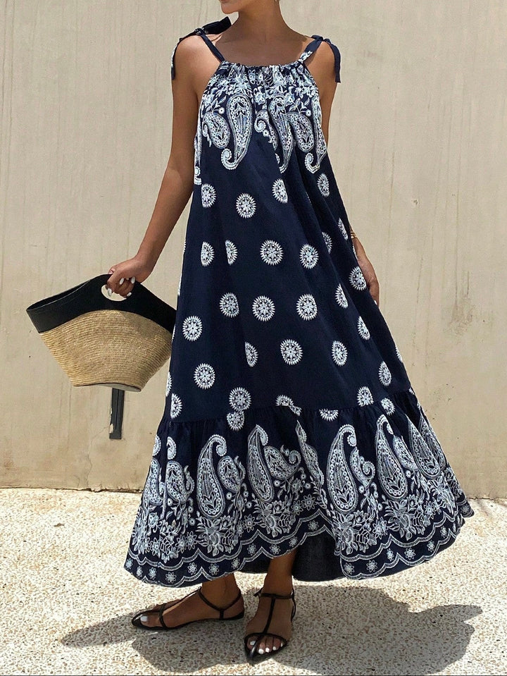 SHEIN maxi ruha, kék