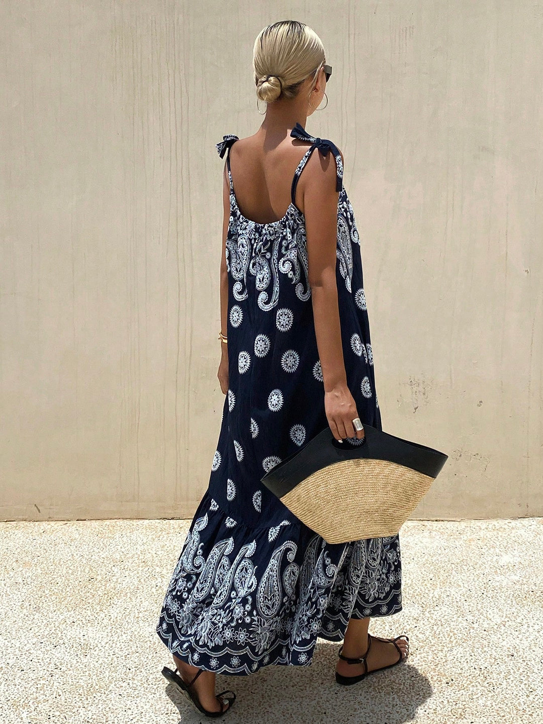 SHEIN maxi ruha, kék