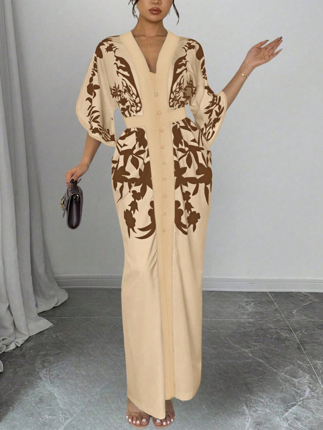 Rochie maxi SHEIN, maro