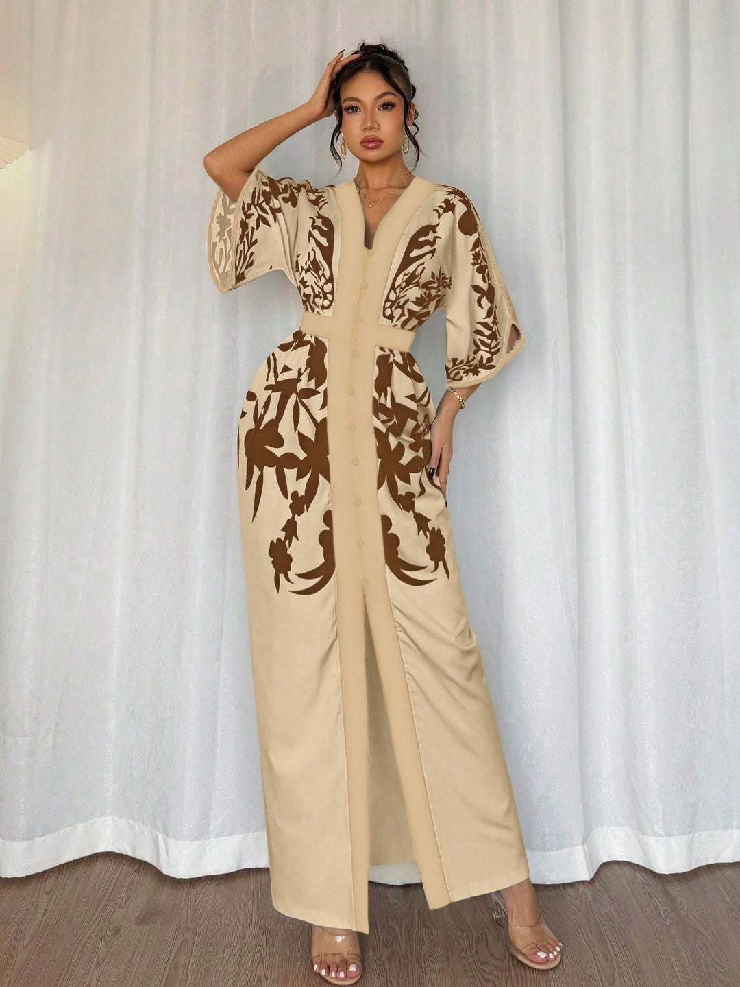 Rochie maxi SHEIN, maro