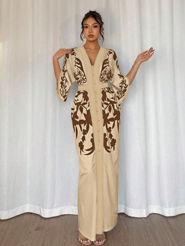 Rochie maxi SHEIN, maro