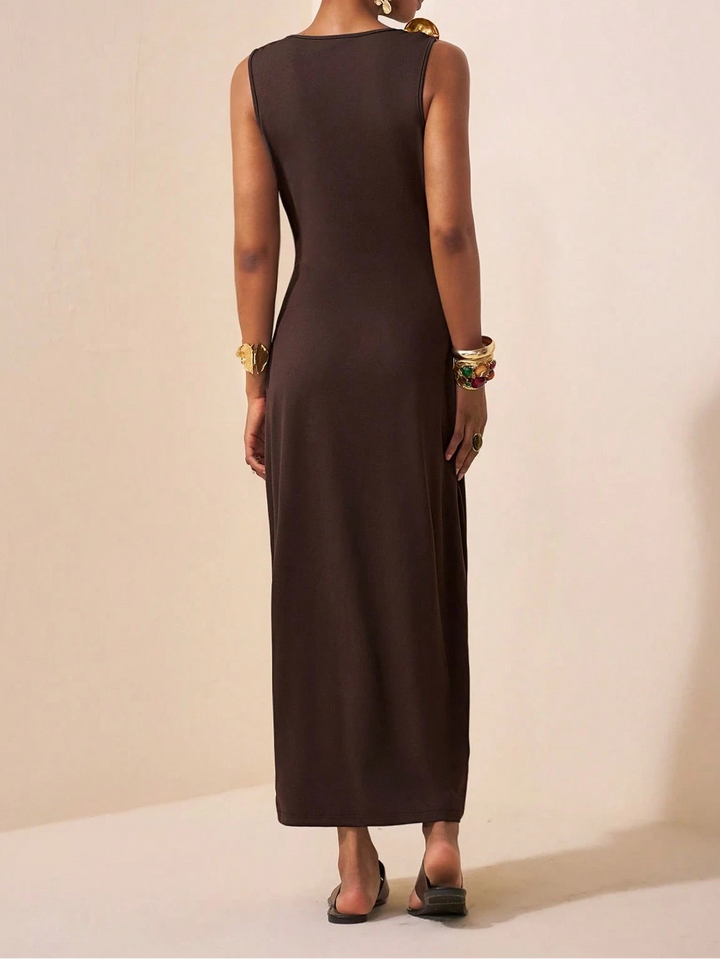 Rochie midi SHEIN, maro