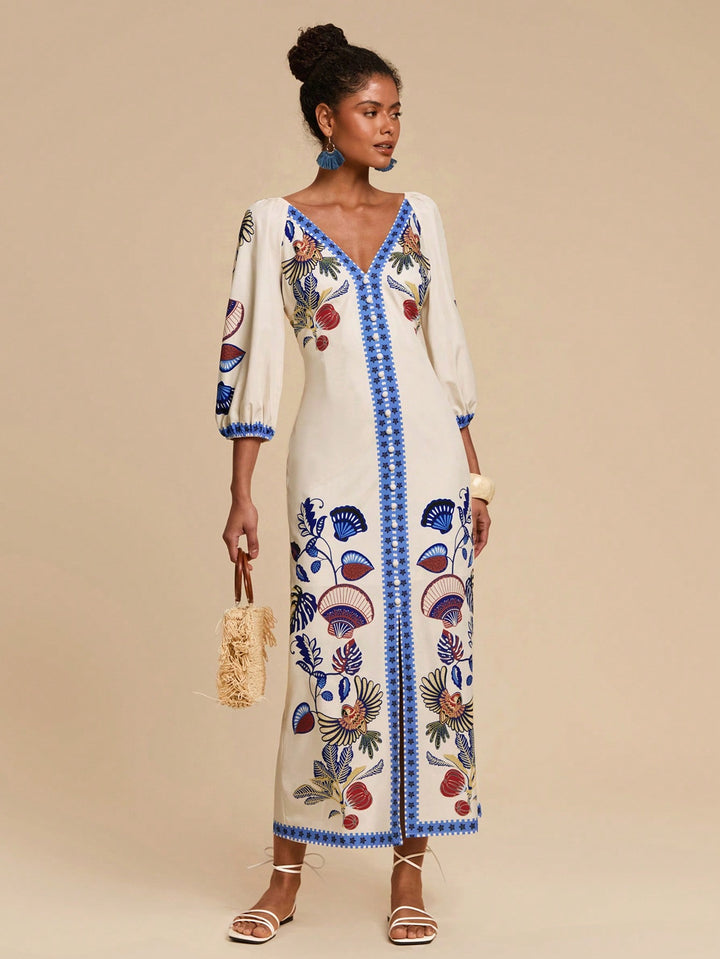 Rochie maxi SHEIN, mix culori