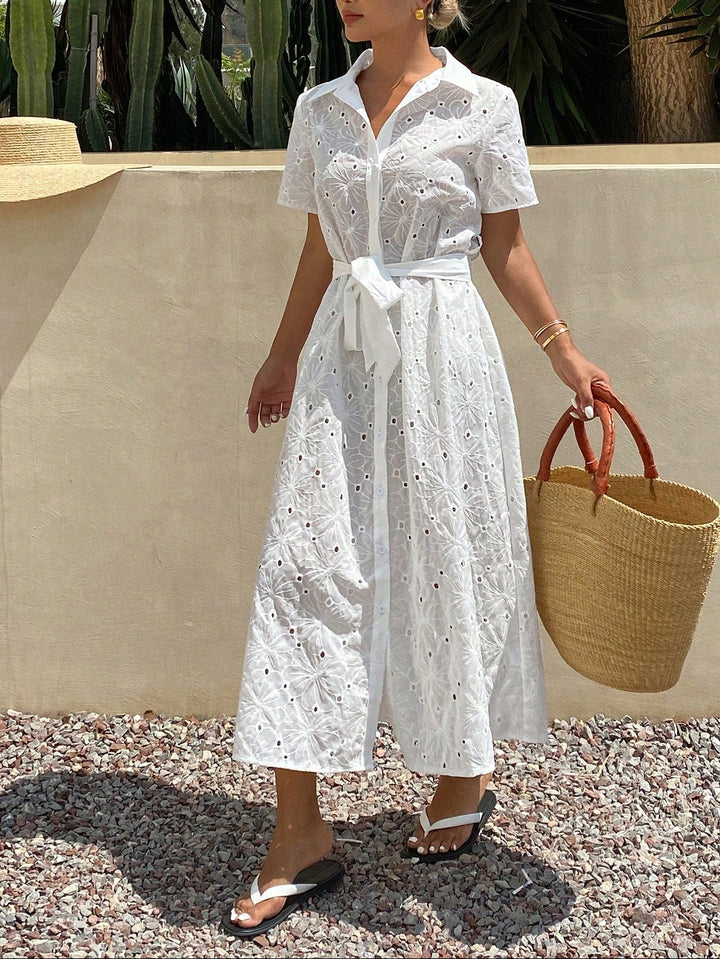 SHEIN maxi ruha, fehér