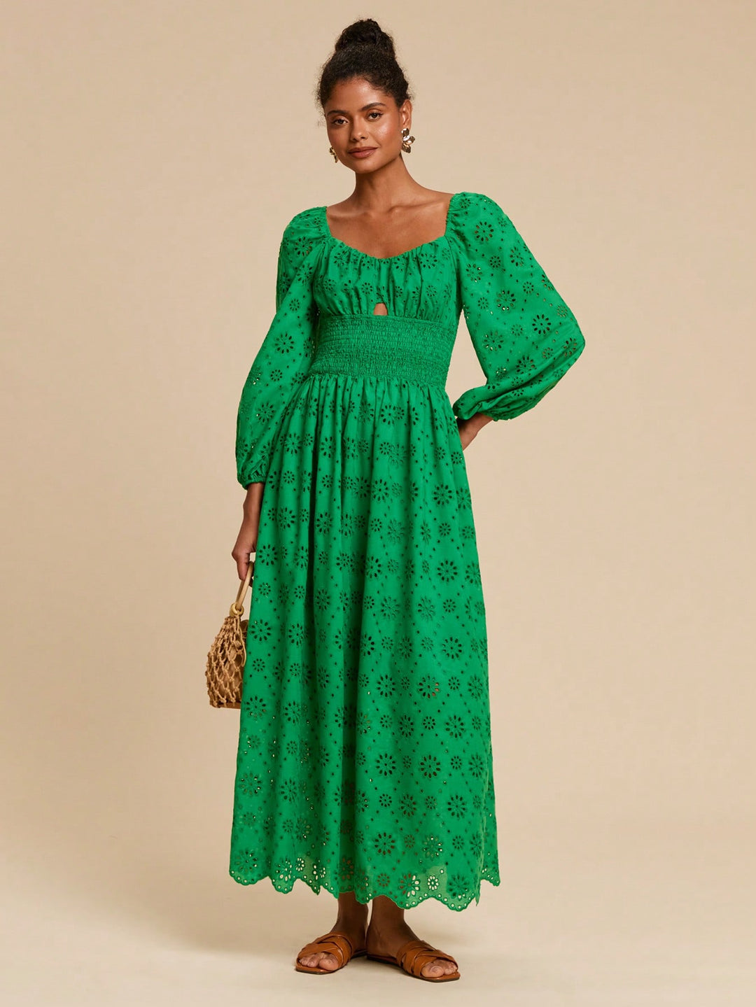 SHEIN maxi ruha, zöld