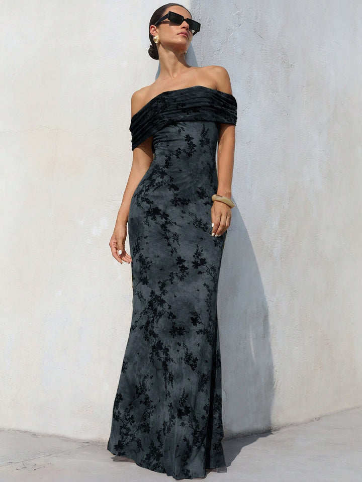 Rochie maxi SHEIN, gri