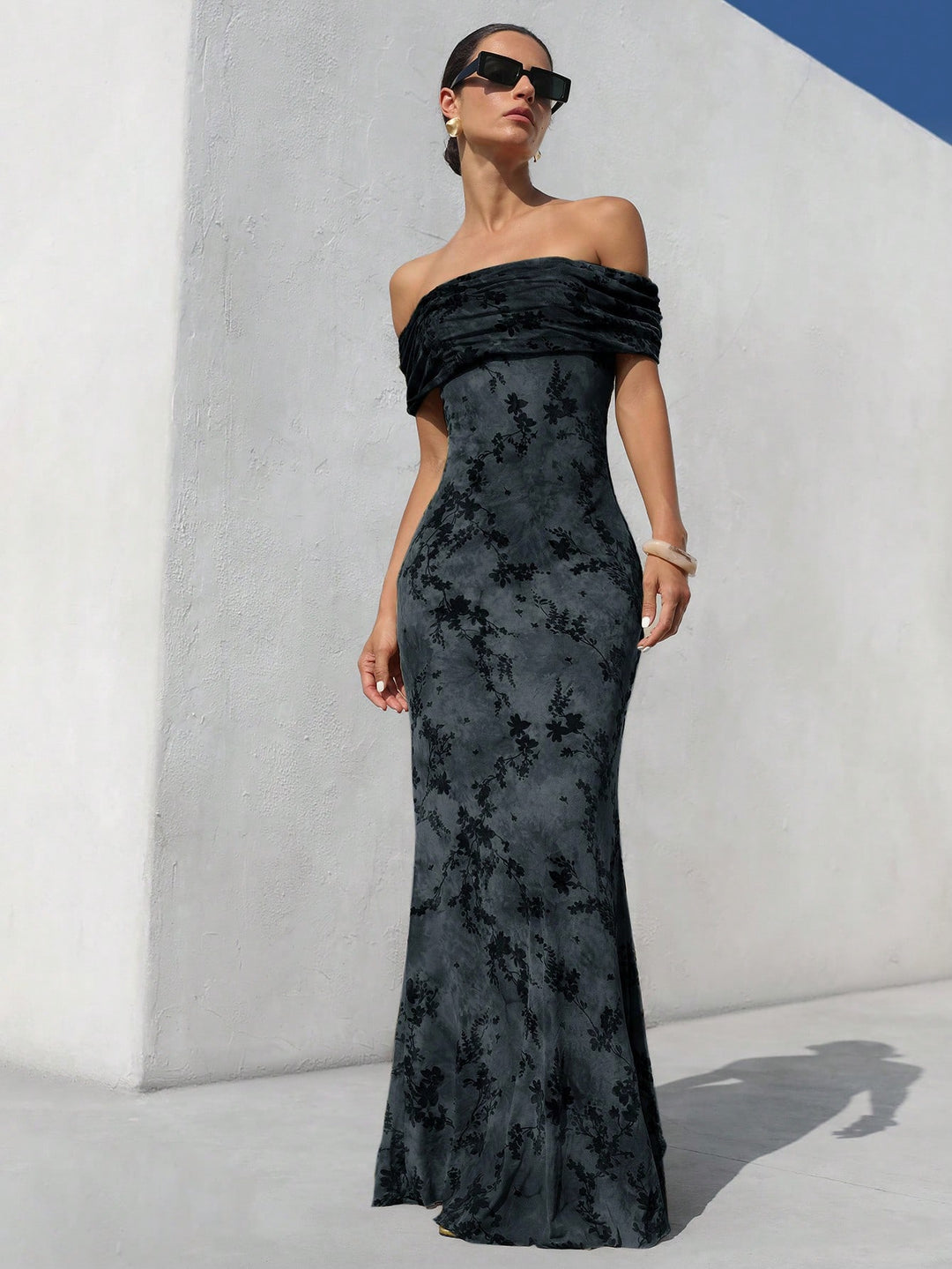 Rochie maxi SHEIN, gri
