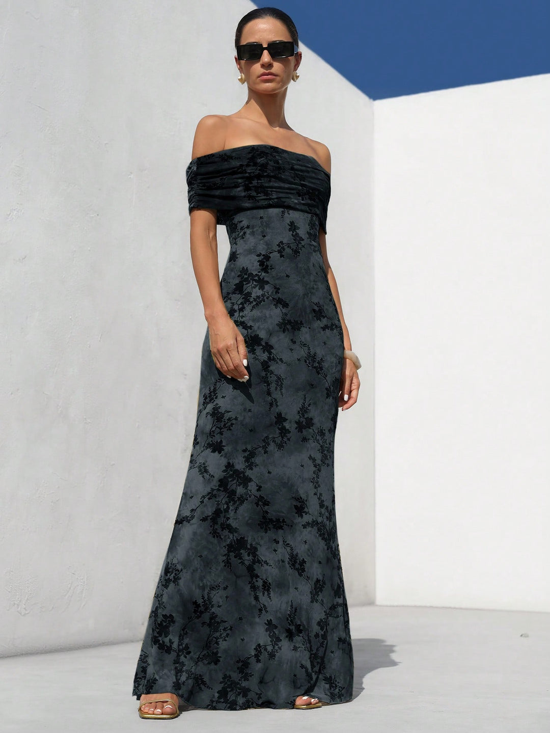 Rochie maxi SHEIN, gri