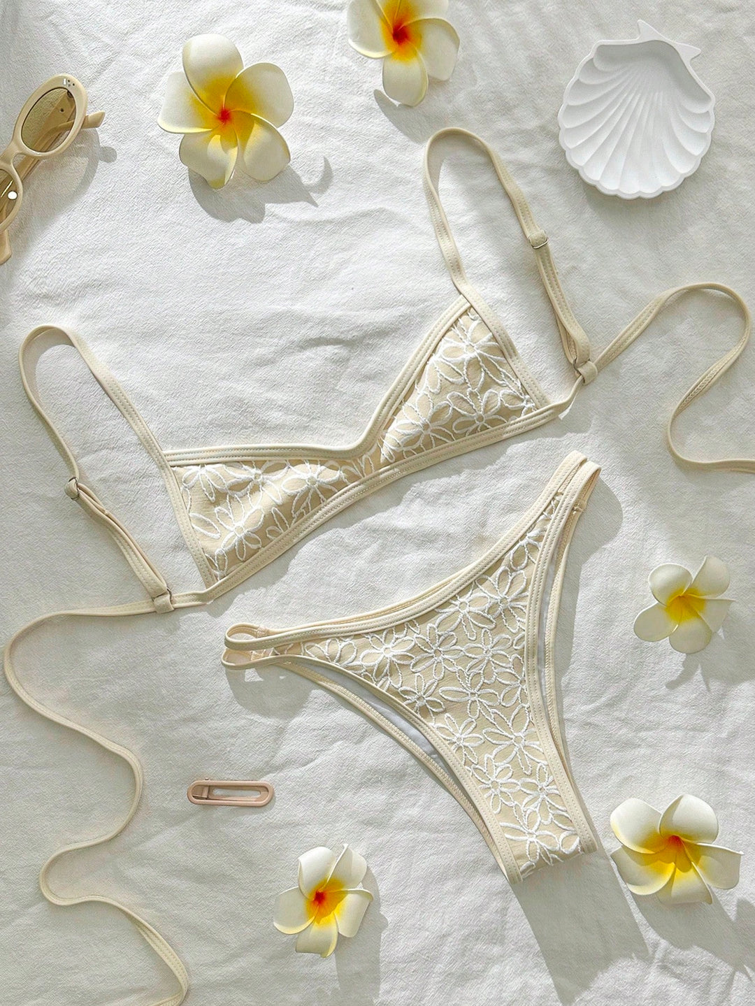 Set bikini SHEIN, portocaliu