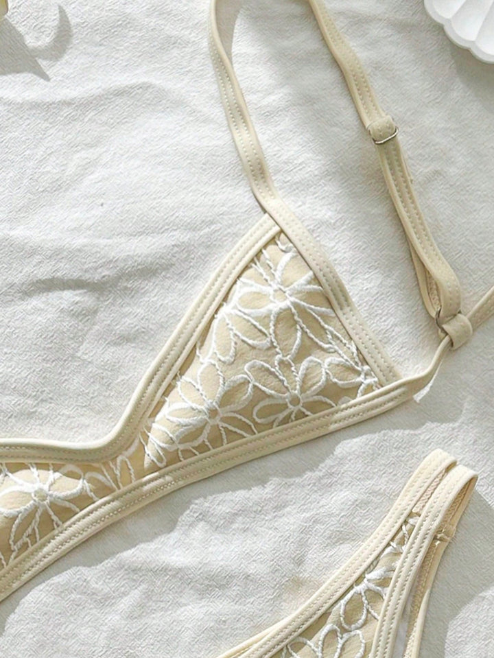 Set bikini SHEIN, portocaliu