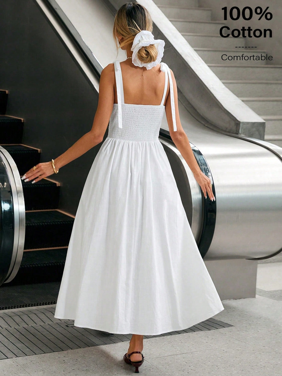 Rochie midi SHEIN, alb