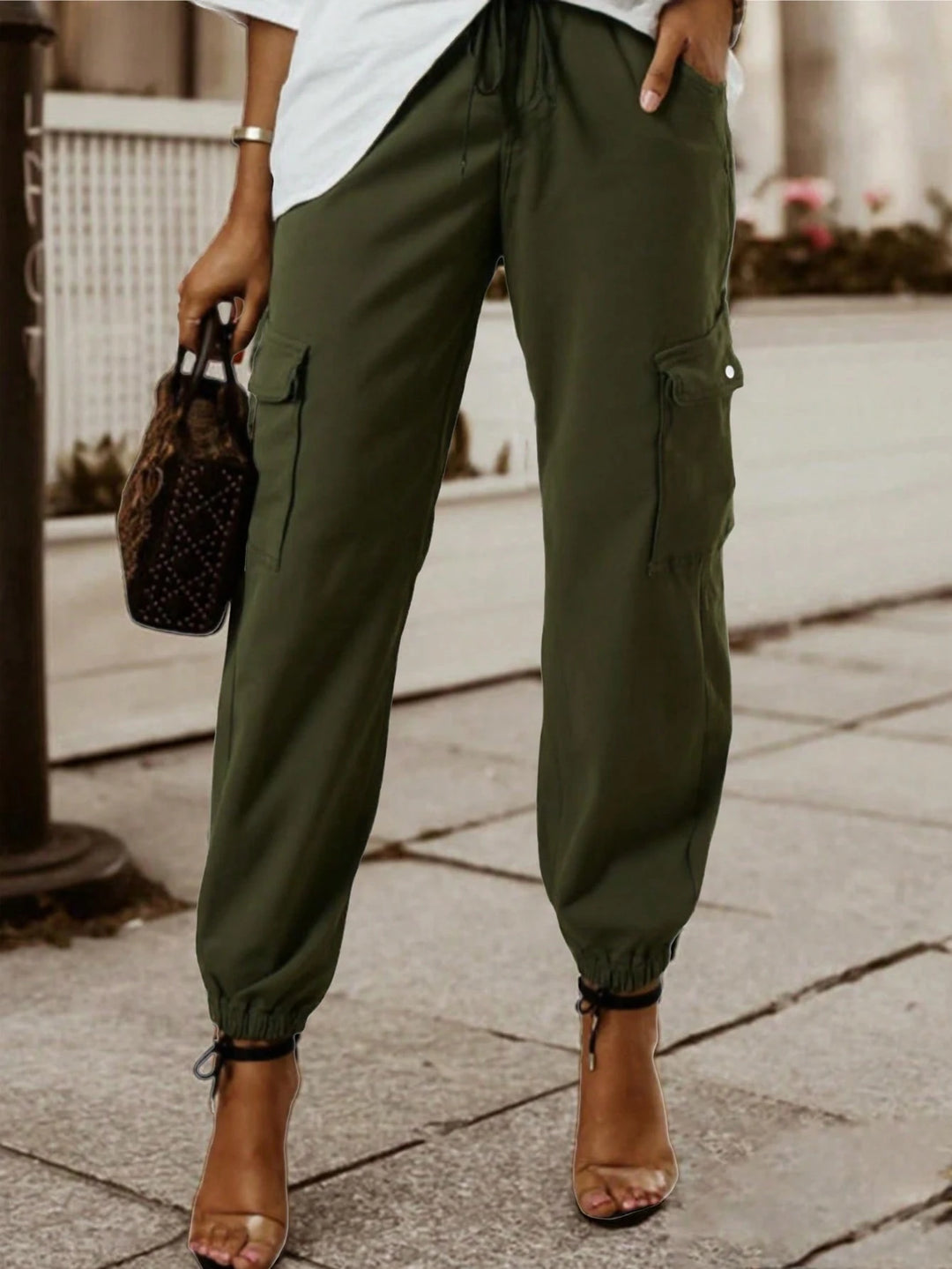 Pantaloni Shein, verde