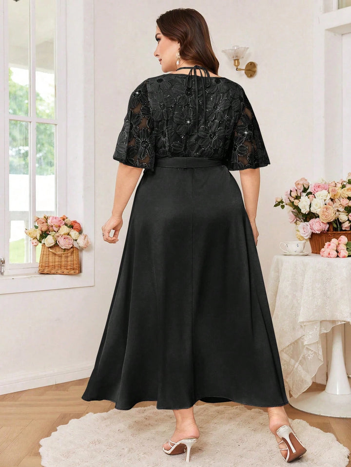 Rochie de ocazie Shein Curve+, mix culori