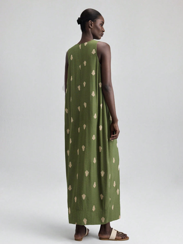 Rochie maxi SHEIN, kaki