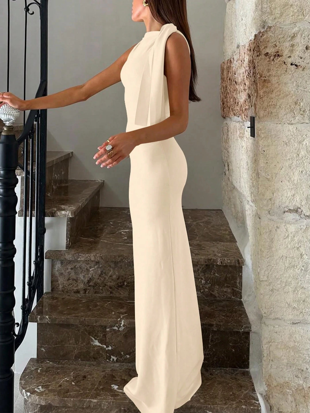 SHEIN Maxi ruha, krémszínű