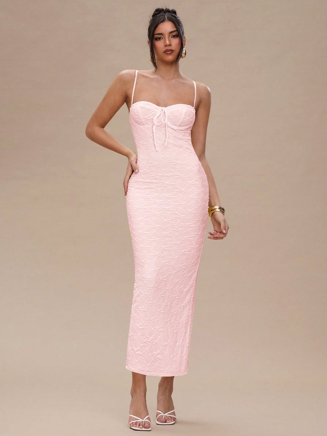 Rochie maxi SHEIN, roz