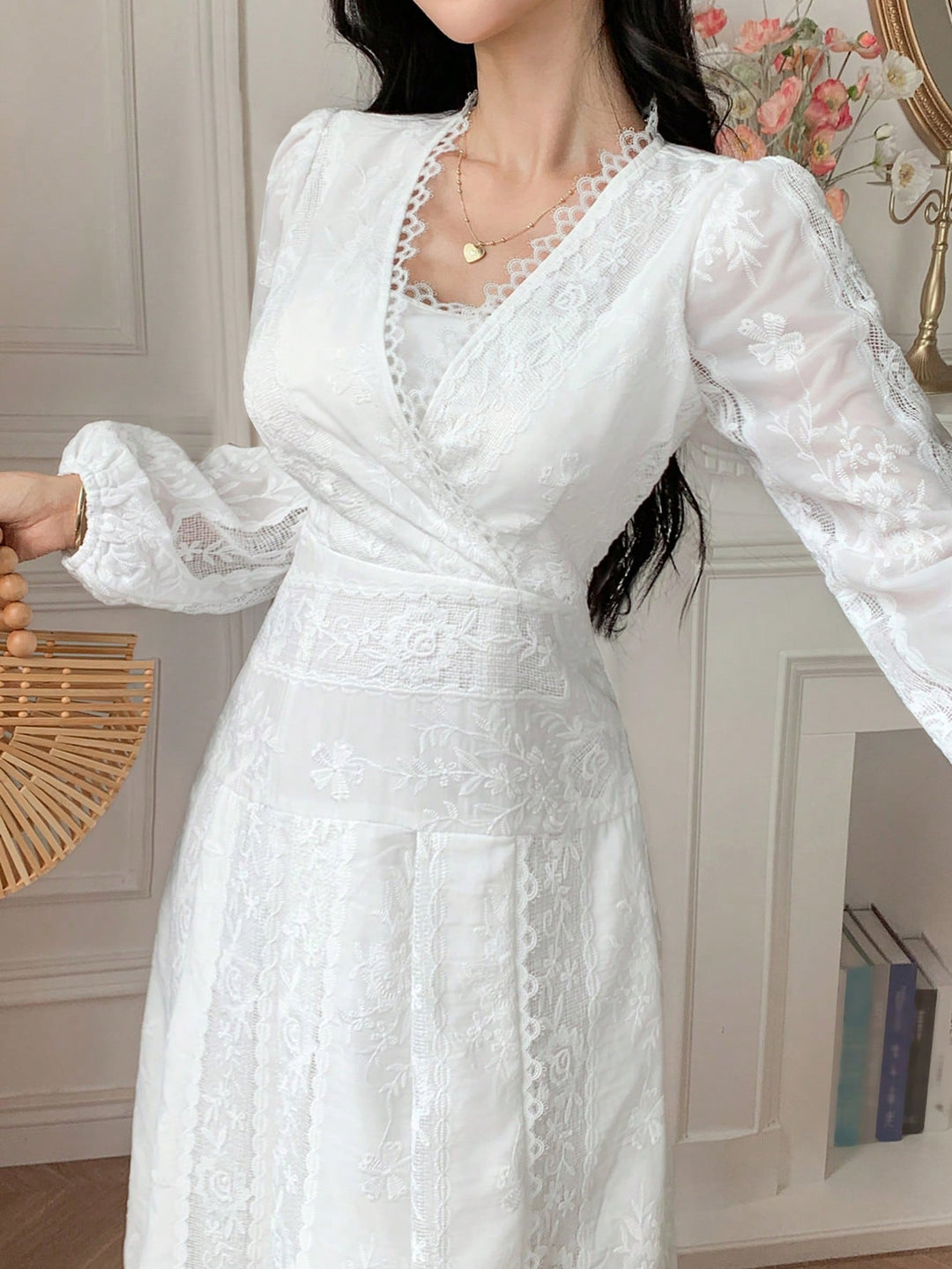 Rochie maxi SHEIN, alb
