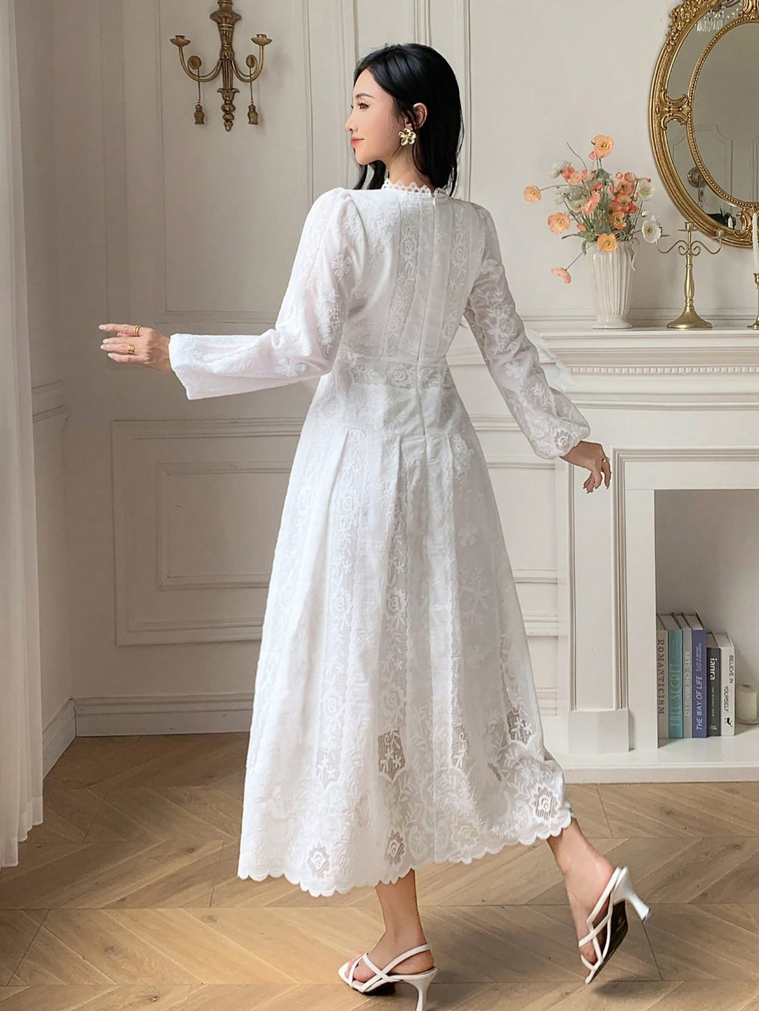 Rochie maxi SHEIN, alb