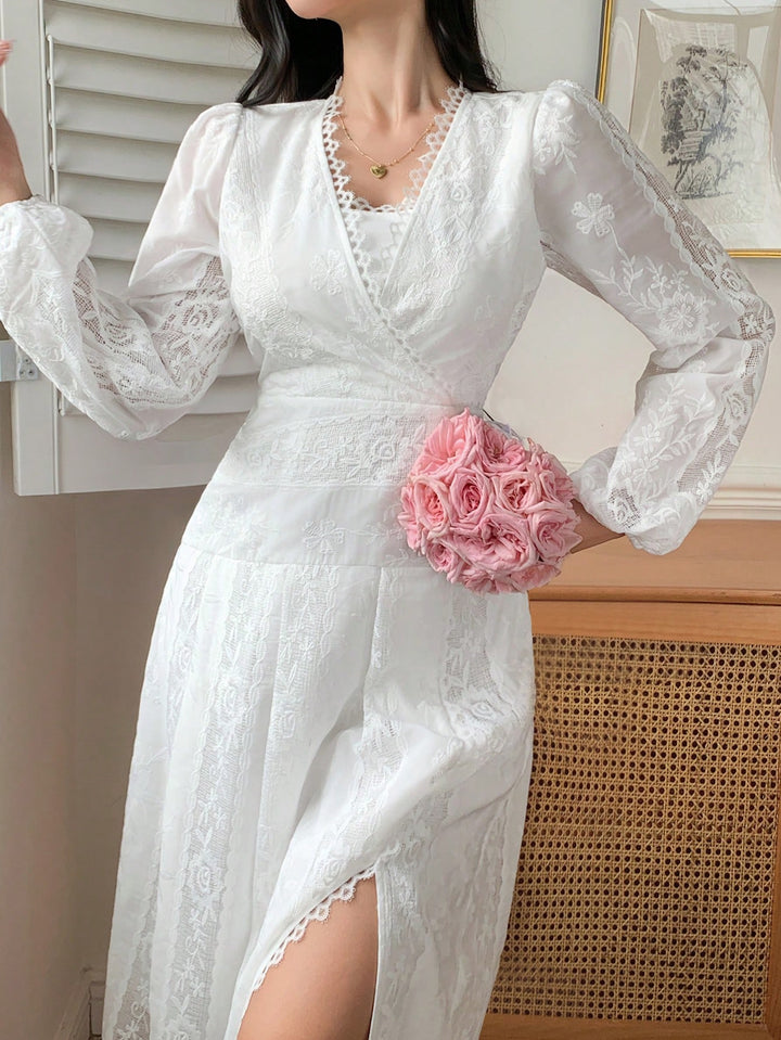 Rochie maxi SHEIN, alb