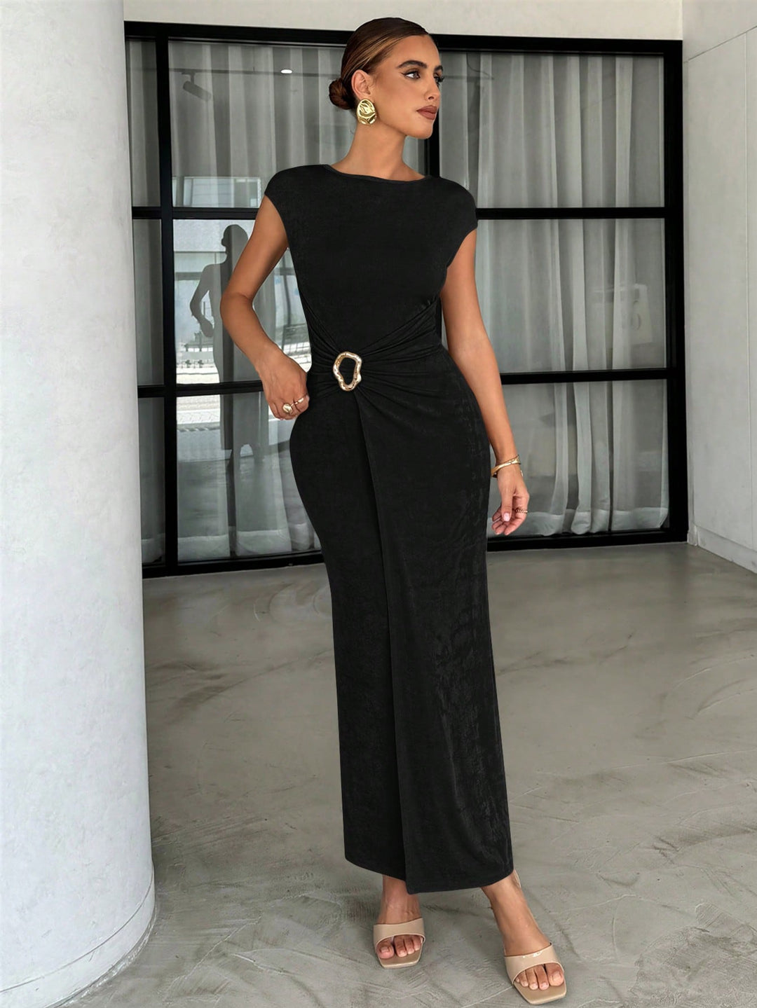 Rochie maxi SHEIN, negru