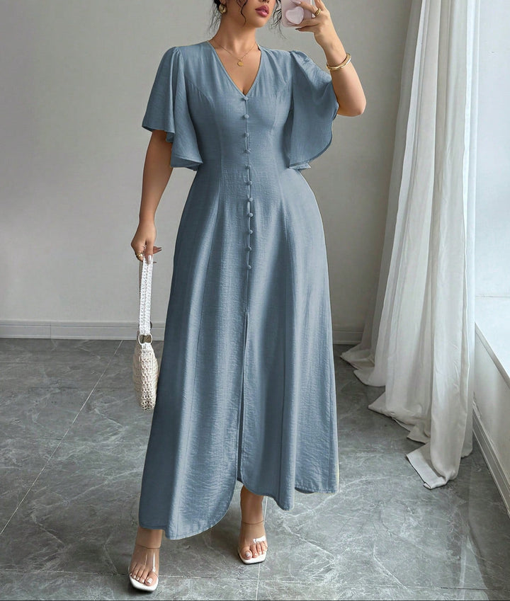 Rochie maxi Shein Curve+, albastru