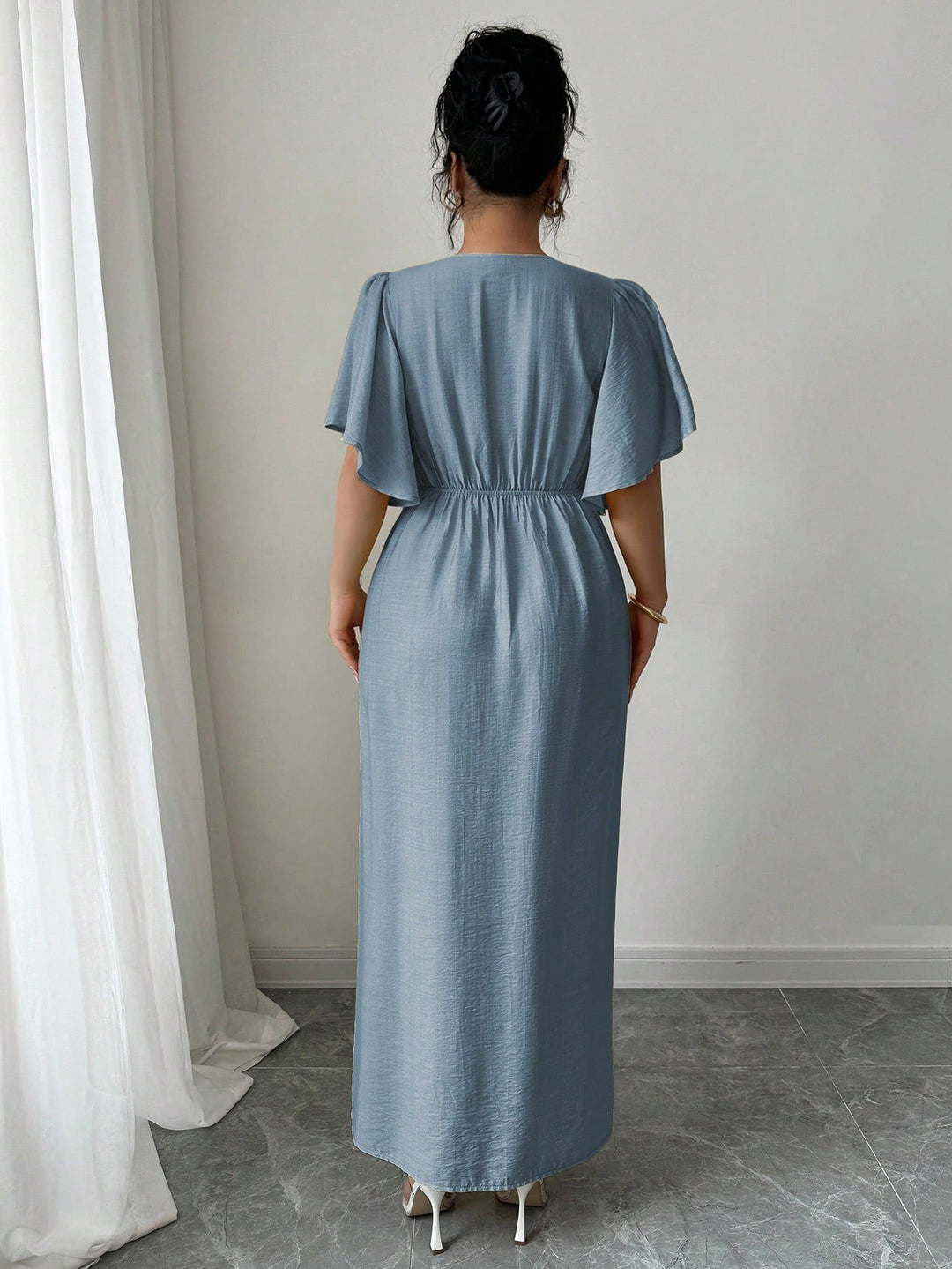 Rochie maxi Shein Curve+, albastru