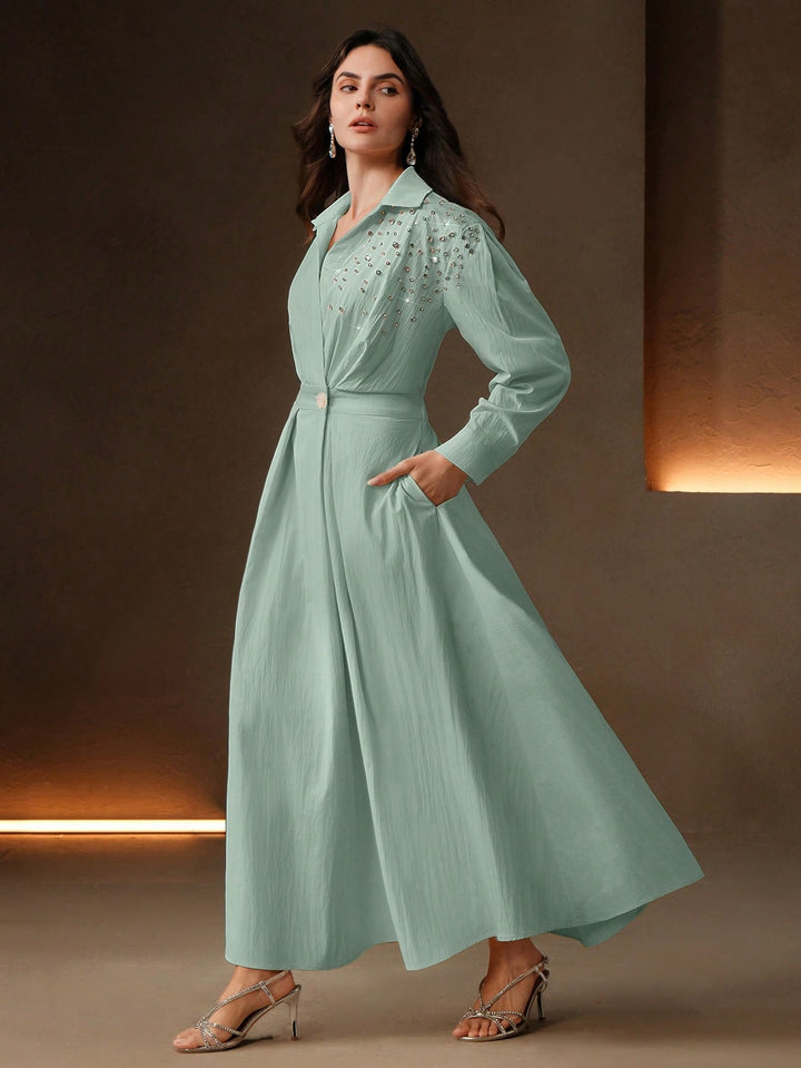 Rochie maxi SHEIN, verde