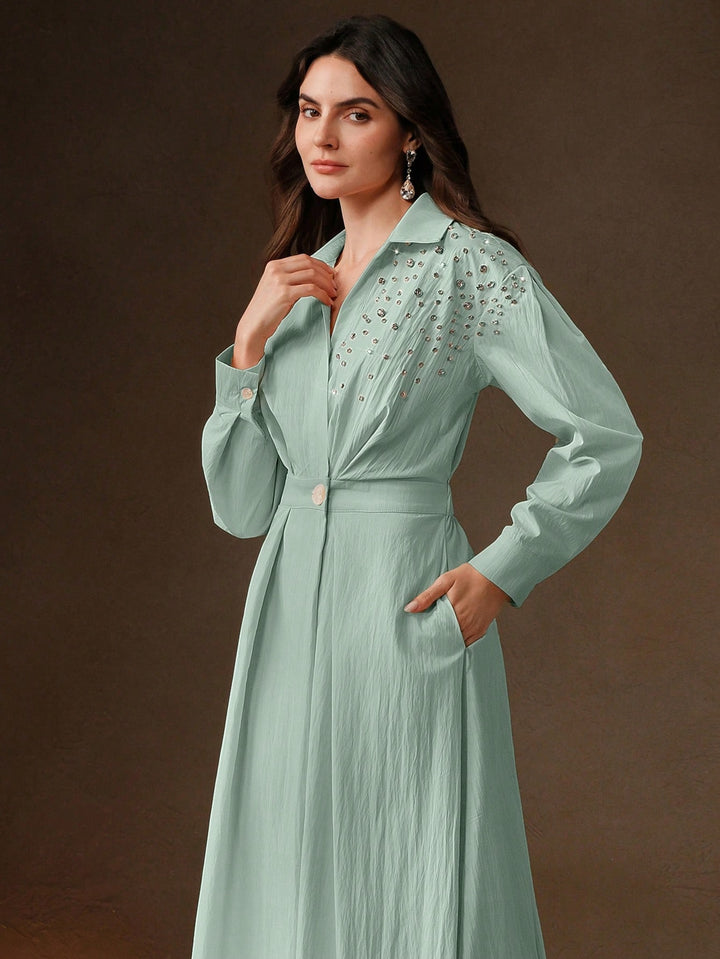 Rochie maxi SHEIN, verde