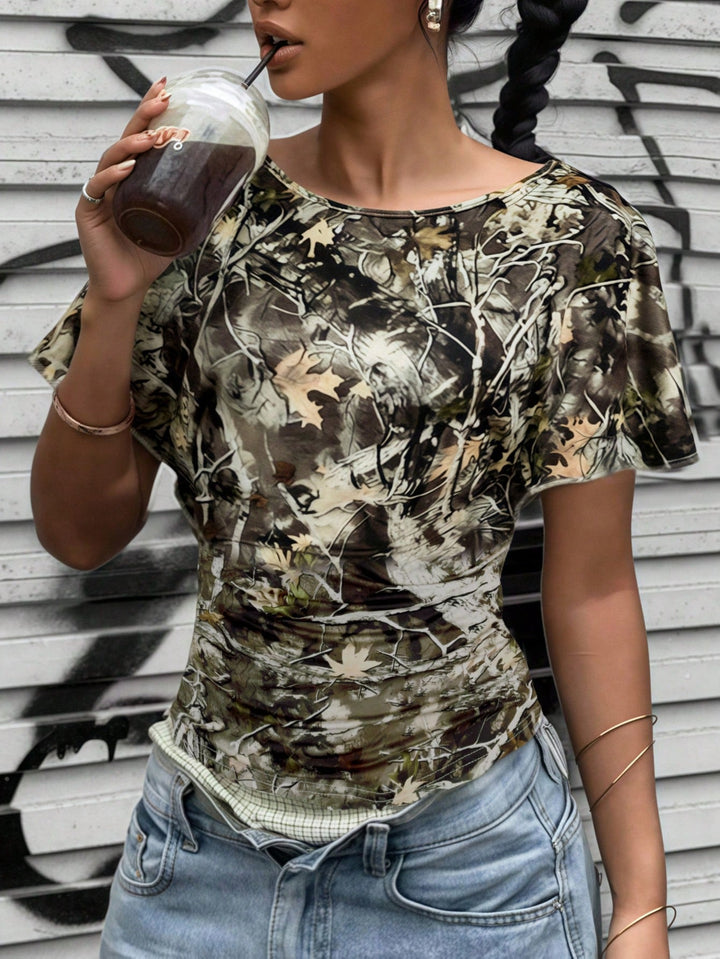 SHEIN póló, khaki