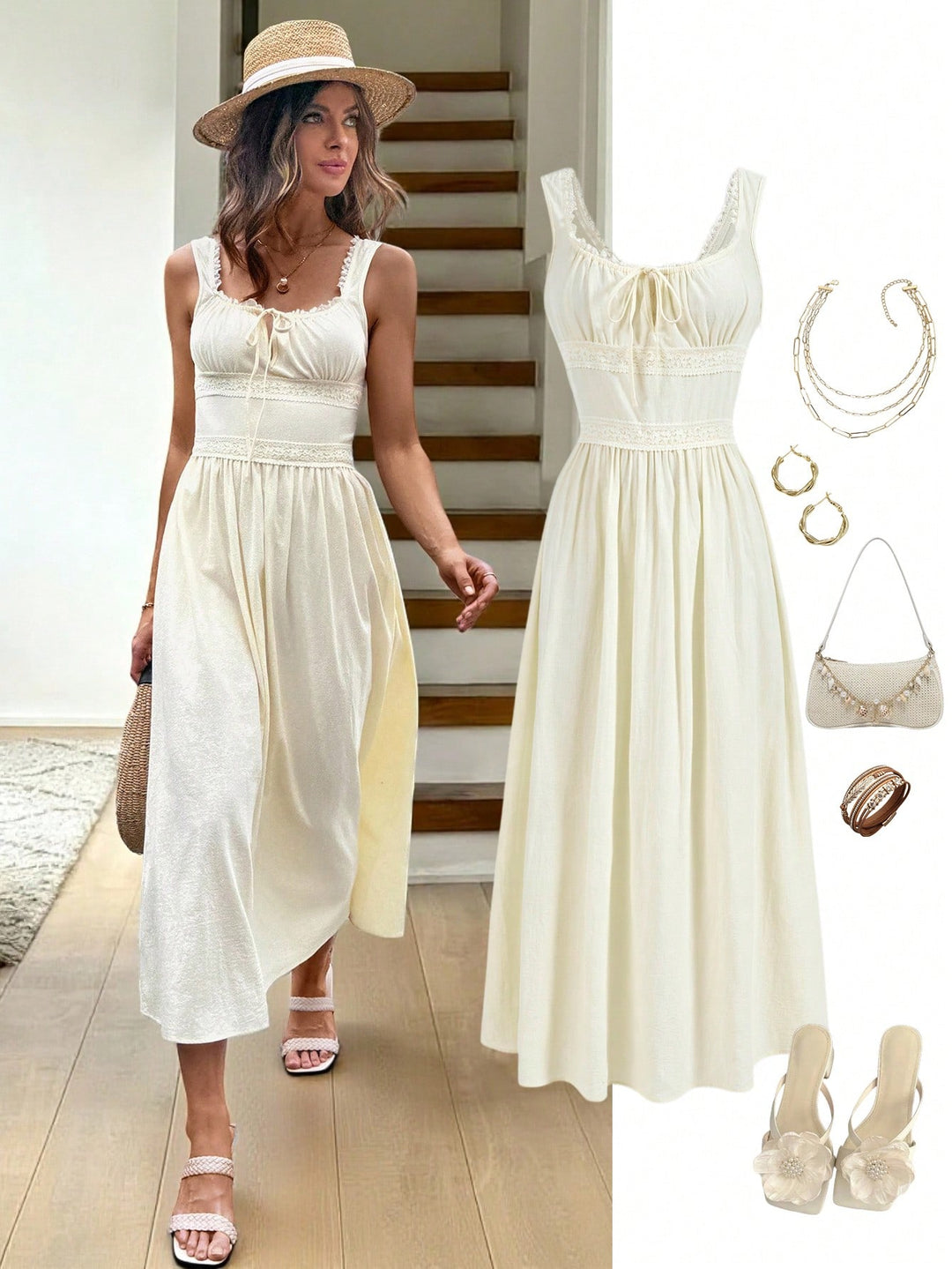 Rochie maxi SHEIN, galben