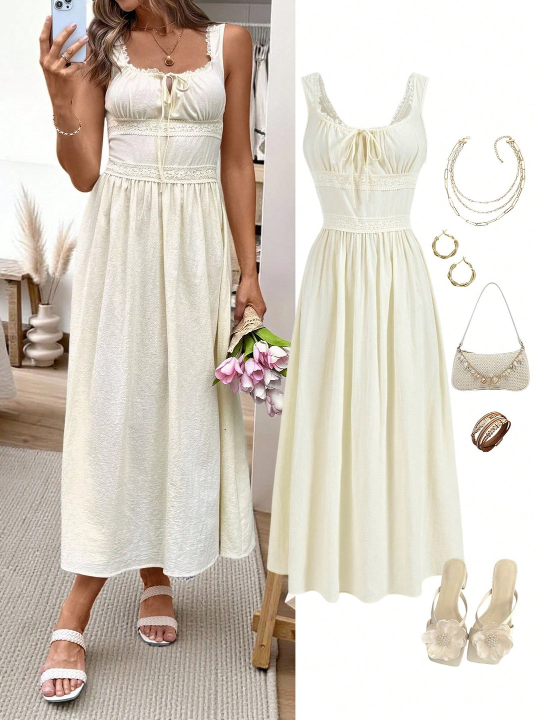 Rochie maxi SHEIN, galben