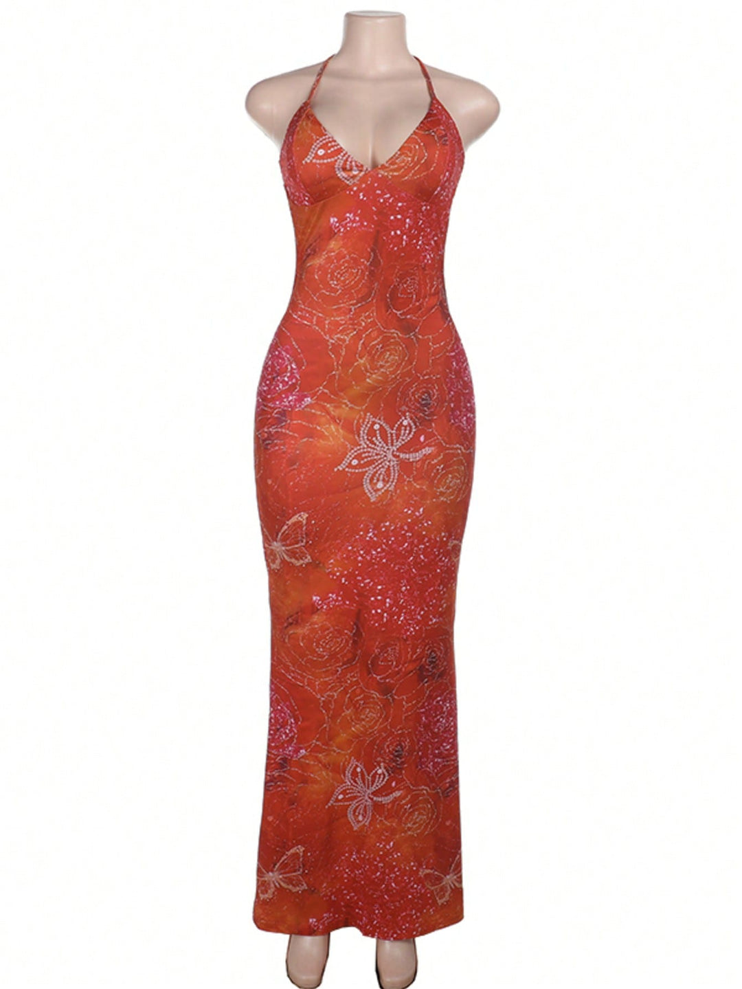 Rochie maxi SHEIN, portocaliu