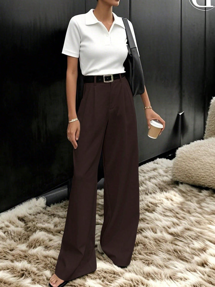 Pantaloni SHEIN, maro