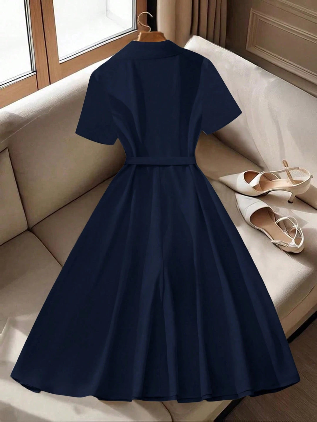 Rochie midi Shein Curve+, albastru