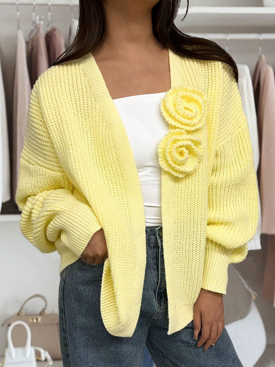 Cardigan SHEIN, galben