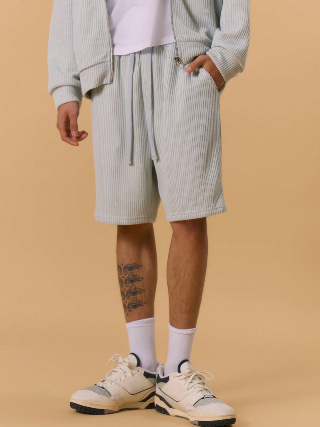 Pantaloni scurți SHEIN, albastru