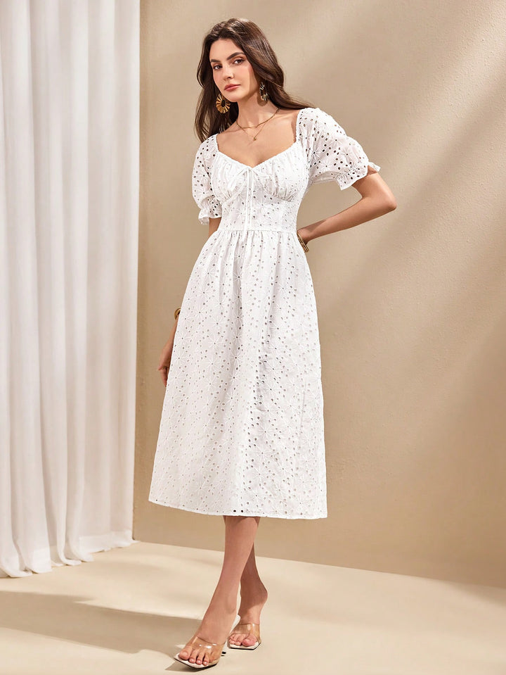 Rochie midi SHEIN, alb