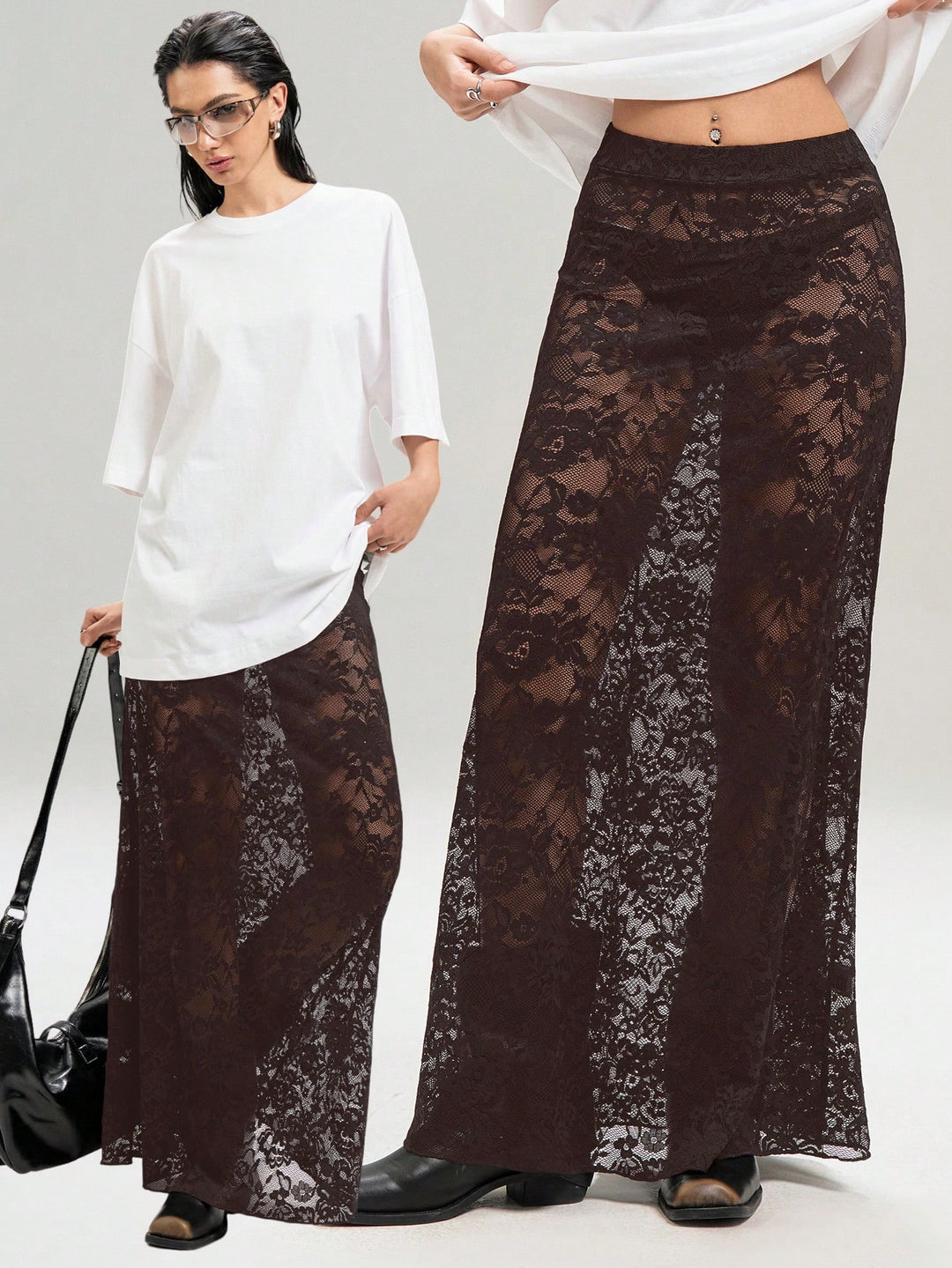 SHEIN maxi szoknya, barna