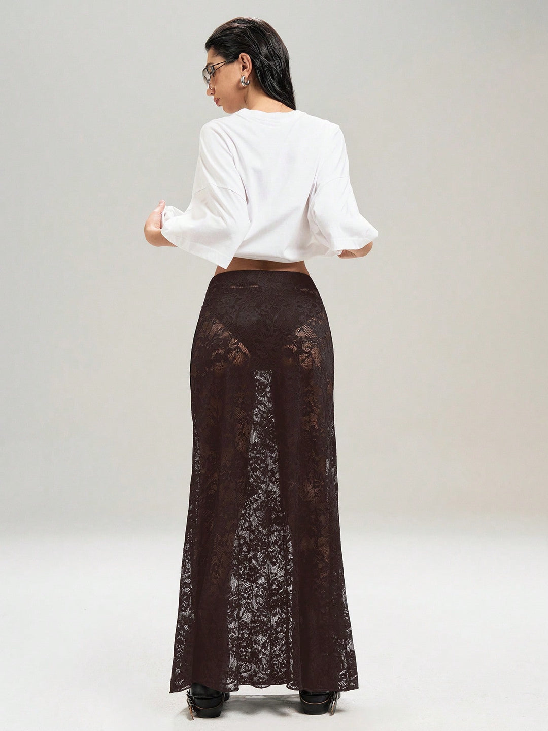 SHEIN maxi szoknya, barna