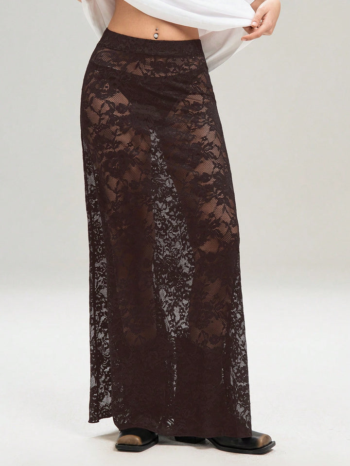 SHEIN maxi szoknya, barna