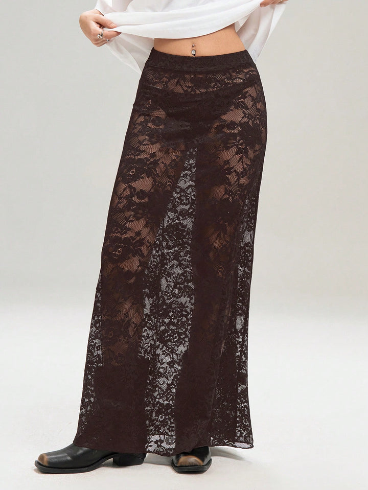 SHEIN maxi szoknya, barna