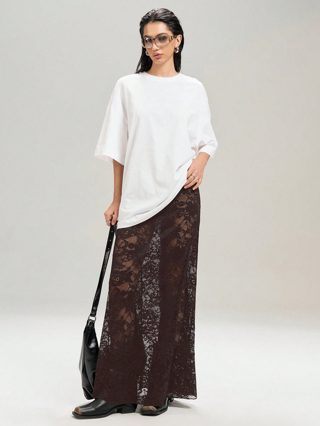 SHEIN maxi szoknya, barna