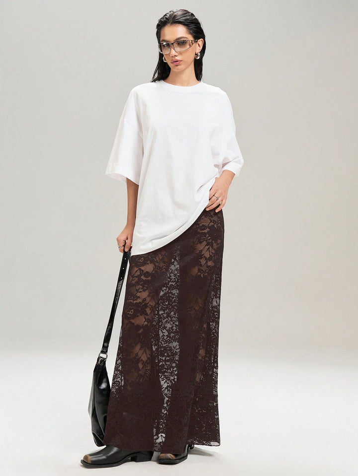 SHEIN maxi szoknya, barna