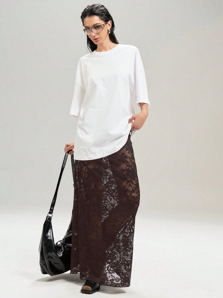 SHEIN maxi szoknya, barna